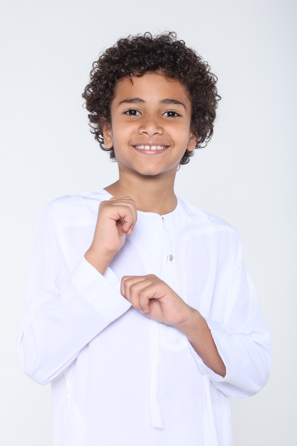 White Arab Omani Kids Jubba - JLifestyle Store