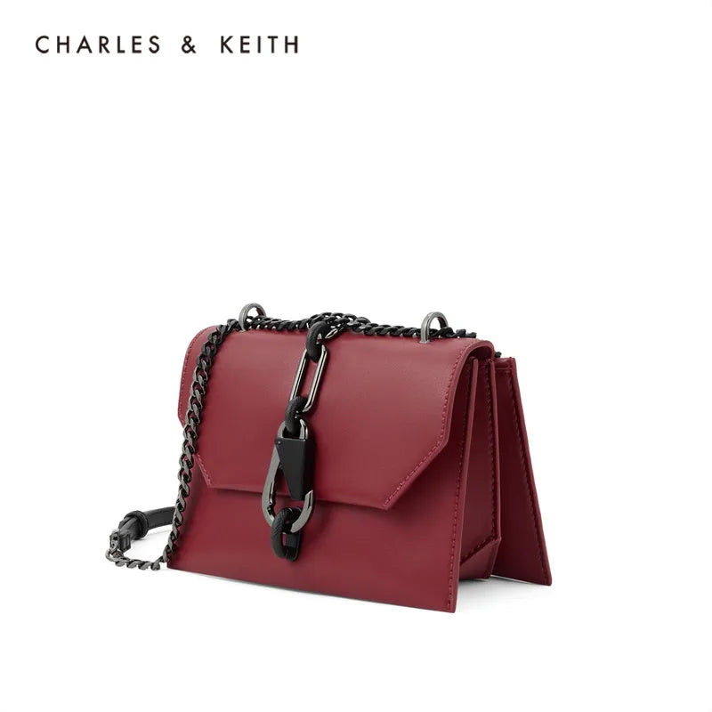 Charles And Keith Oxblood Handbag