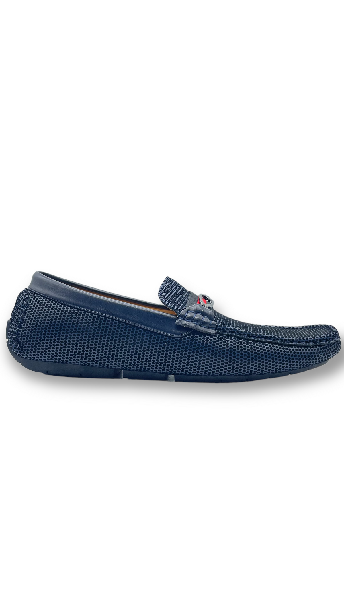 Dot Blue Leather Loafers