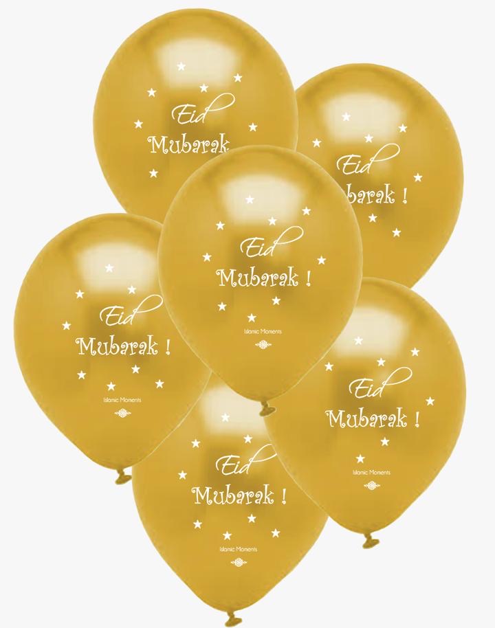 Eid Mubarak Balloons - Gold - jubbas.com