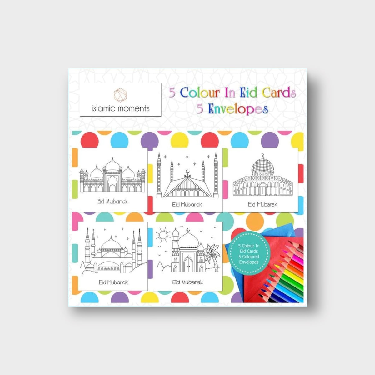Colour In Eid Cards