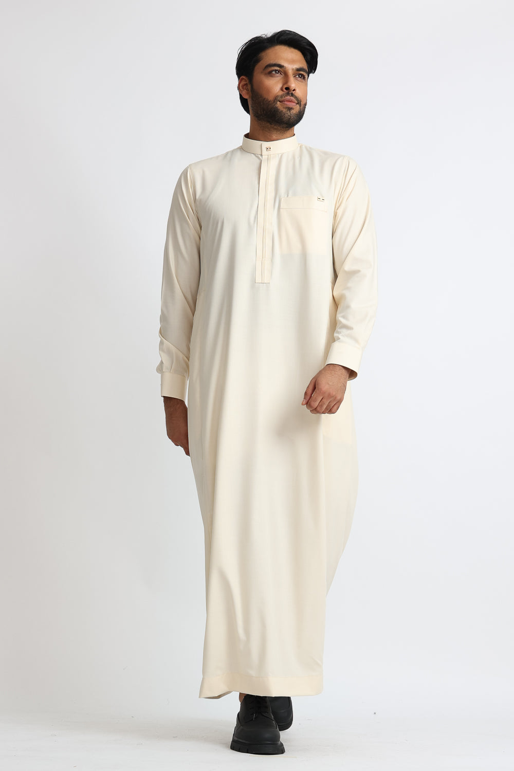 J119 Merino Cream Collar Thobe