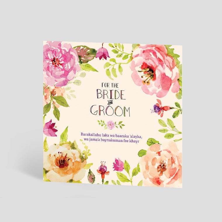 Bride and Groom Roses Card
