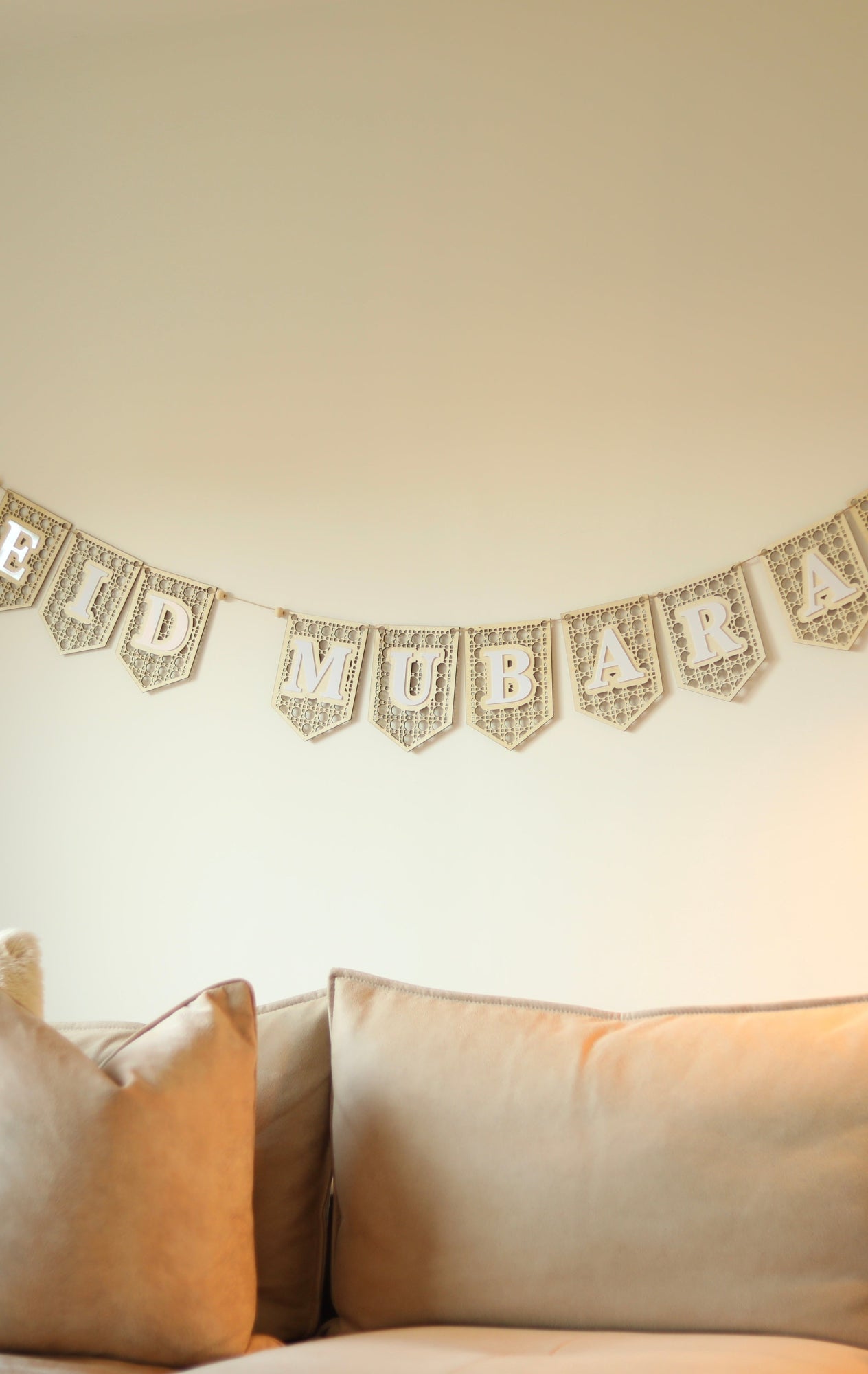 Wooden Eid Mubarak Banner