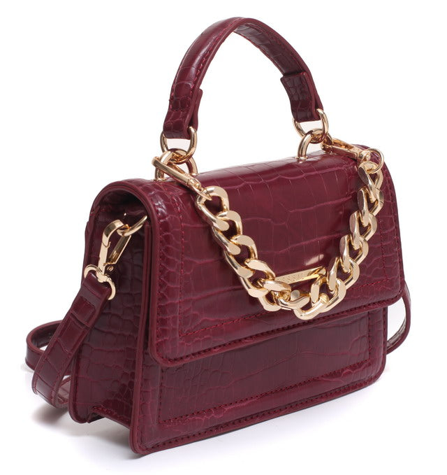 Bessie London Tote Style Handbag in Burgundy | eBay