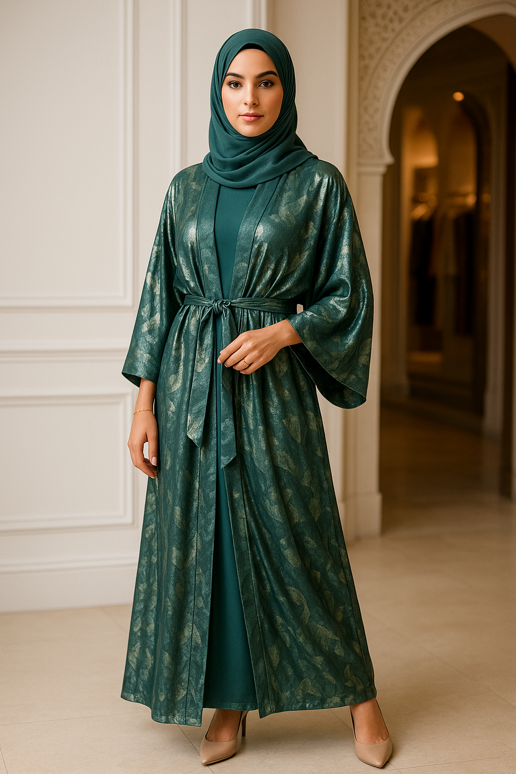 Emerald Whisper Abaya