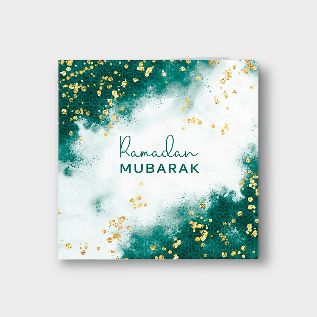 Ramadan Mubarak in Emerald Green Gold