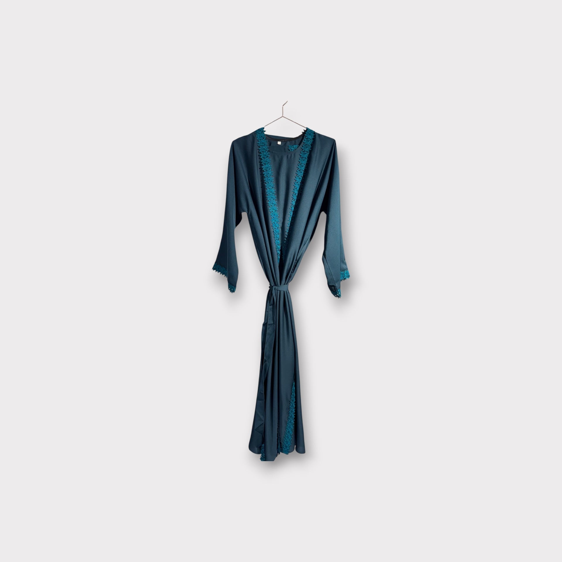 Teal Embroidery Abaya