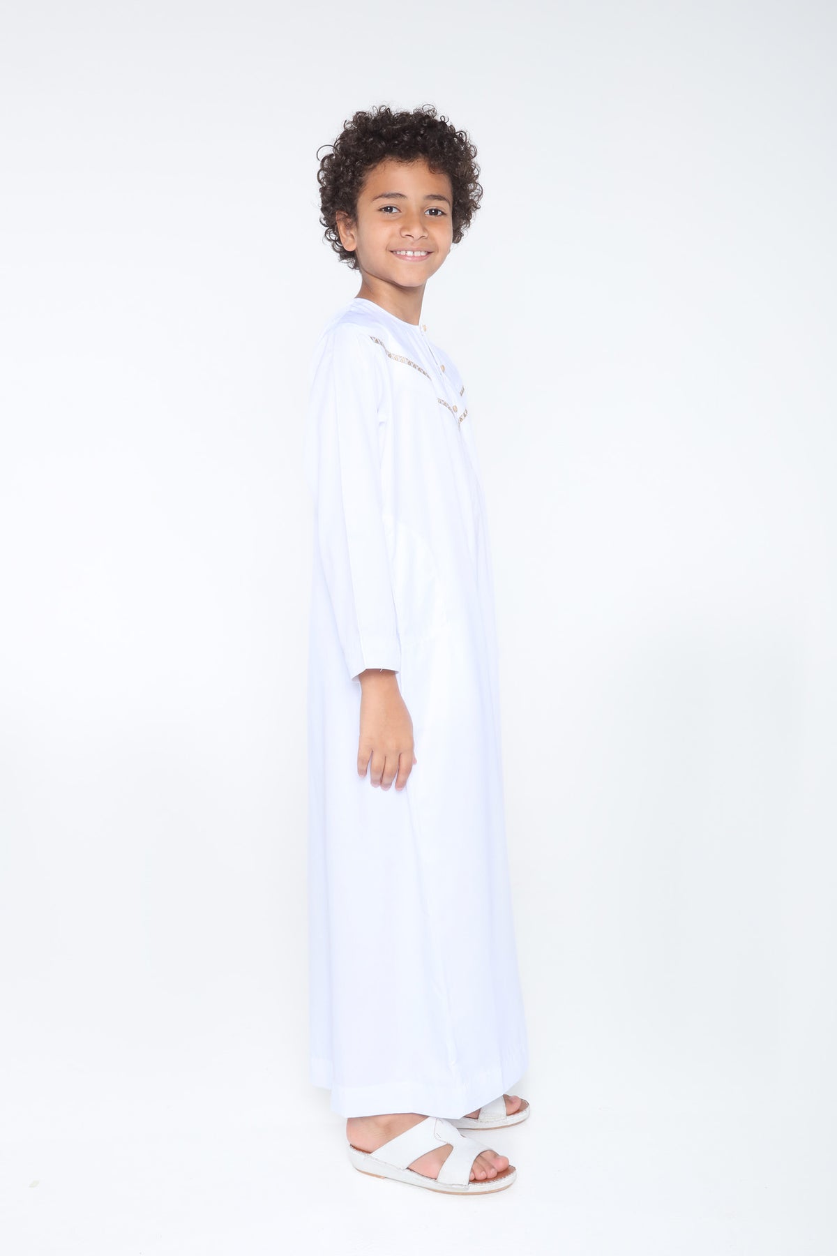 White|Gold Kids Omani