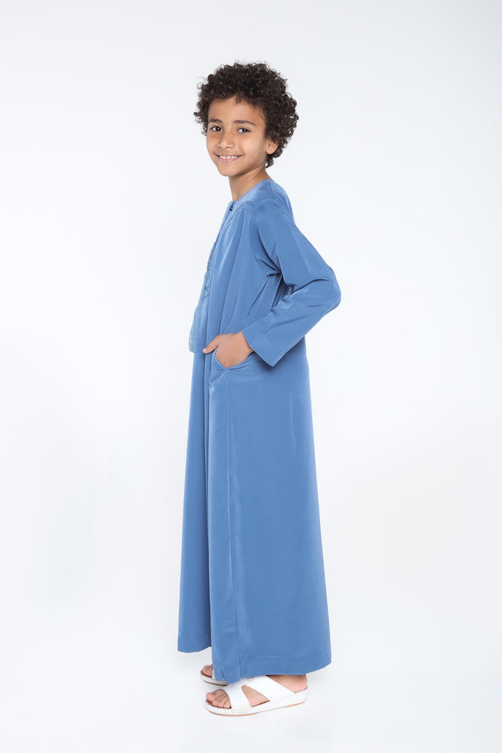White Arab Omani Kids Jubba - JLifestyle Store