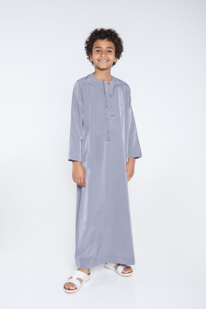 White Arab Omani Kids Jubba - JLifestyle Store
