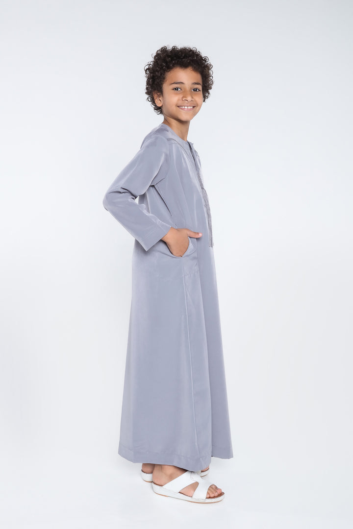 White Arab Omani Kids Jubba - JLifestyle Store