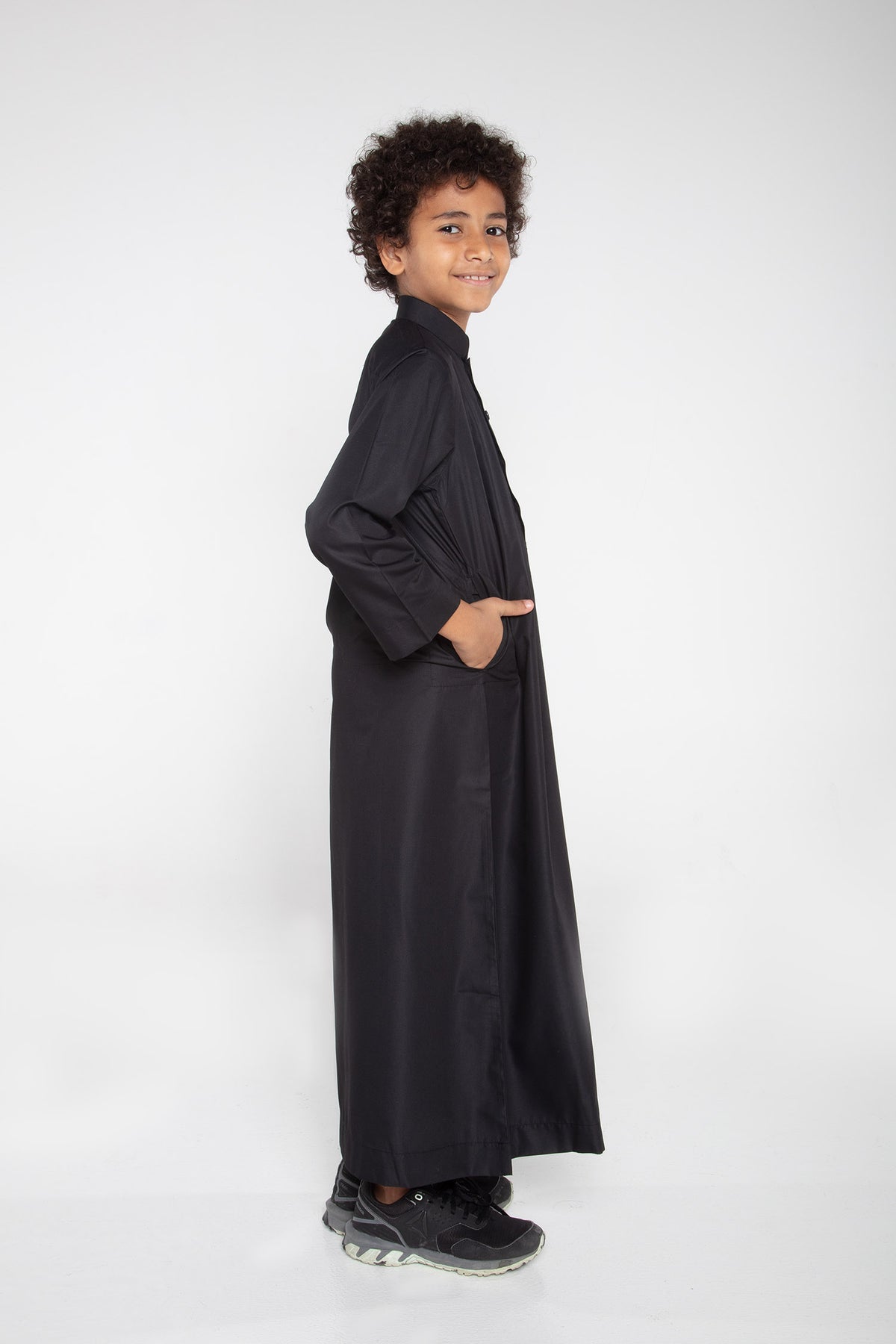 Haramain Style Black Collar Jubbah