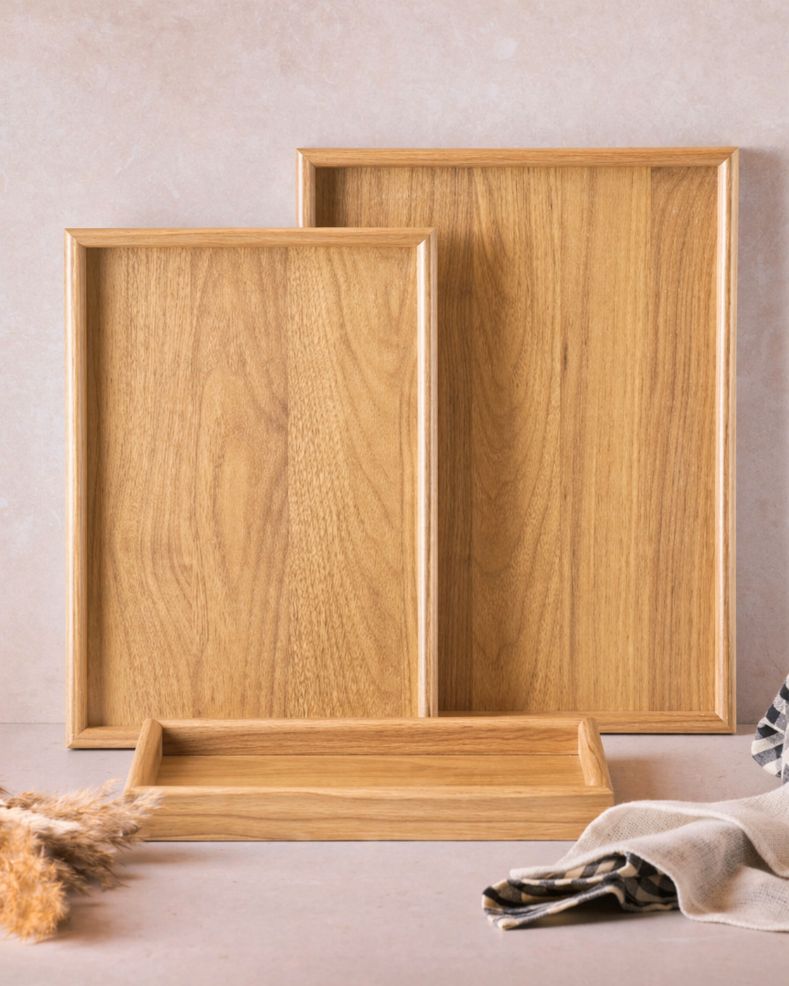 Wooden Tray Set