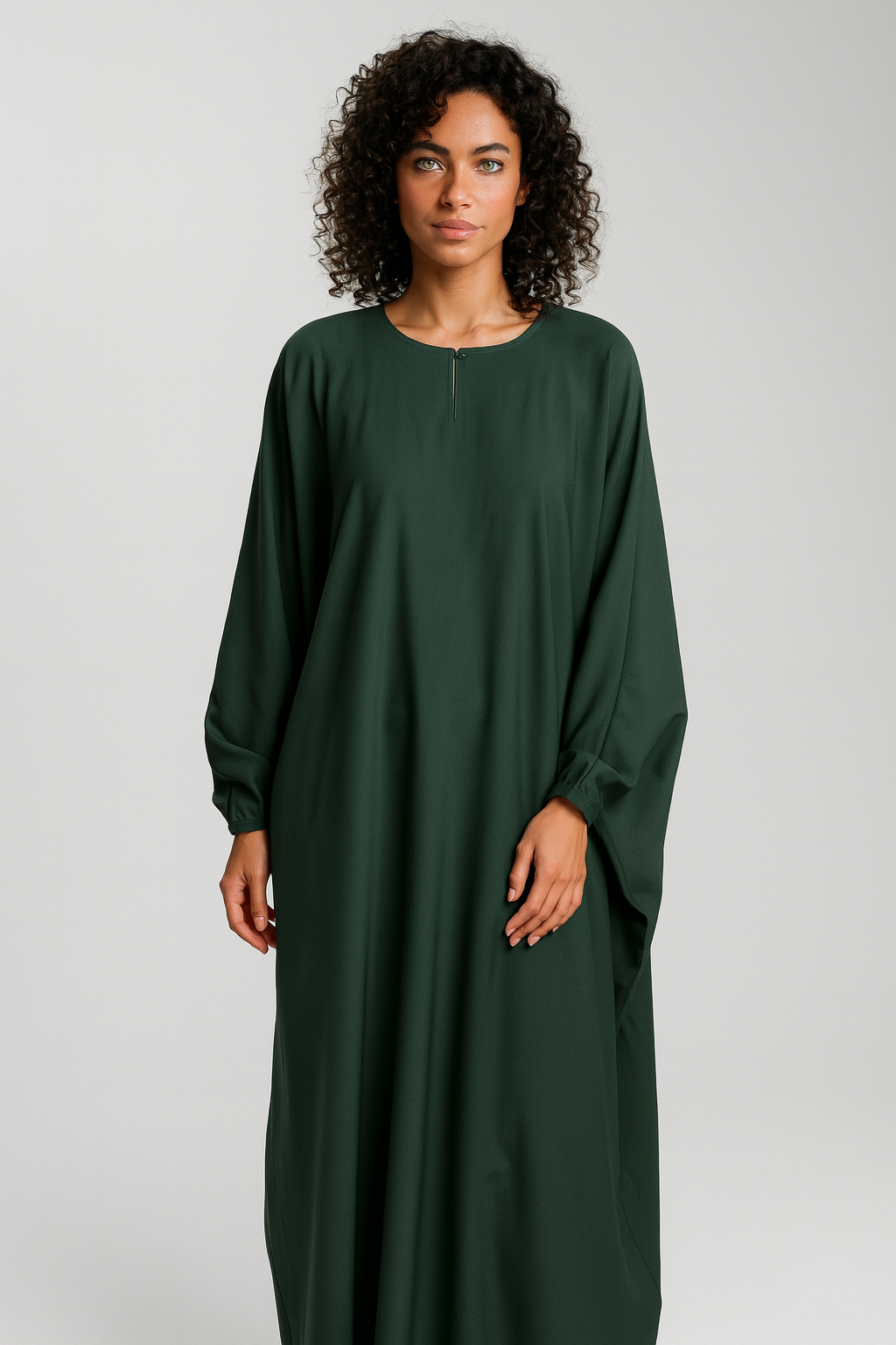 Deep Green Farasha Zoom Abaya