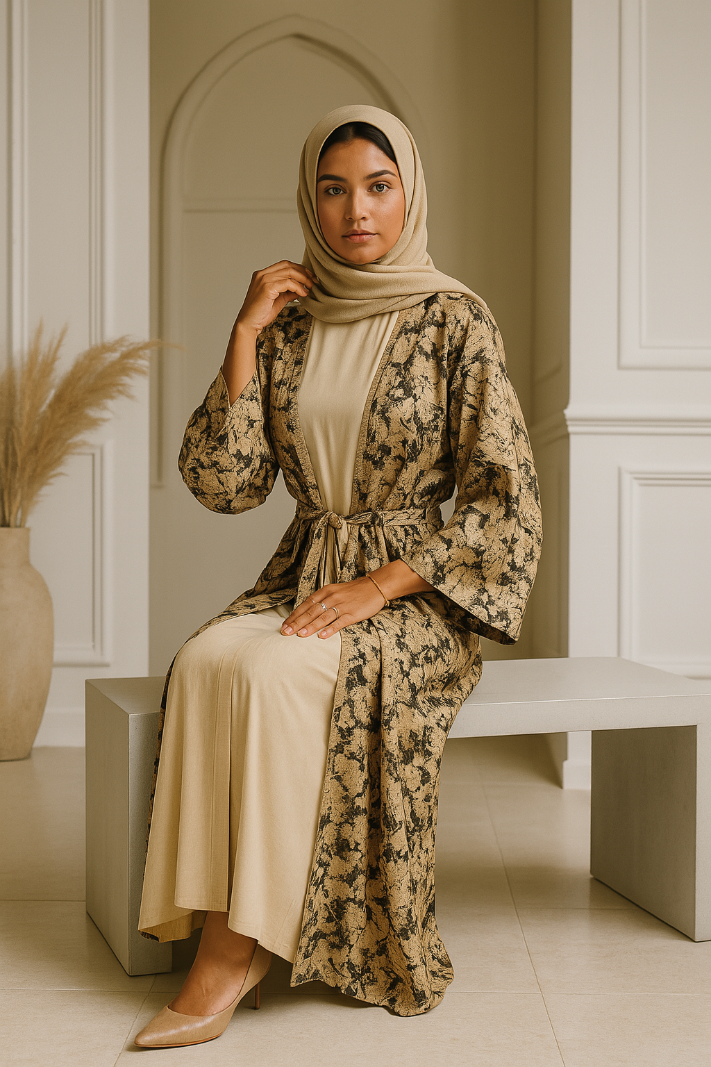 Sandstone Elegance Abaya