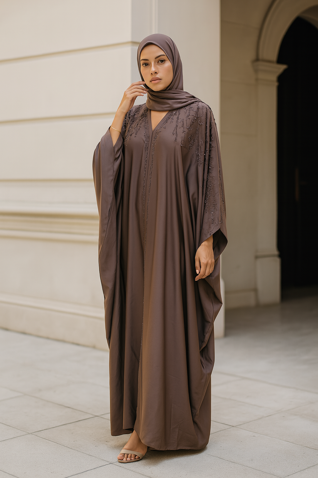 Purple Twilight Batwing Abaya