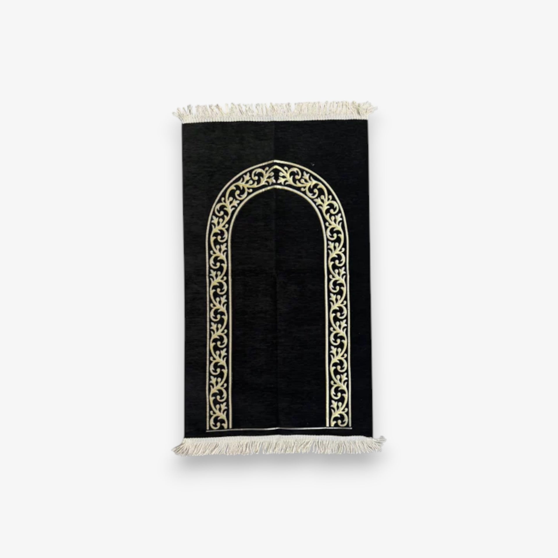 Chenille Prayer Black Rug