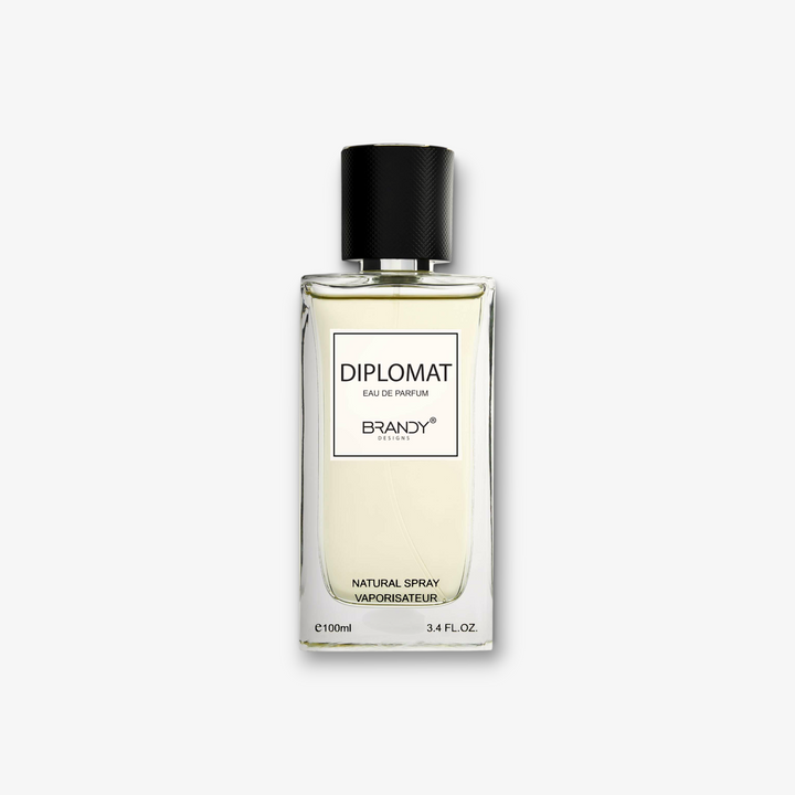 JLifestyle Diplomat Eau De Parfum 100ml masculine aquatic fragrance in a clear glass bottle with a black cap