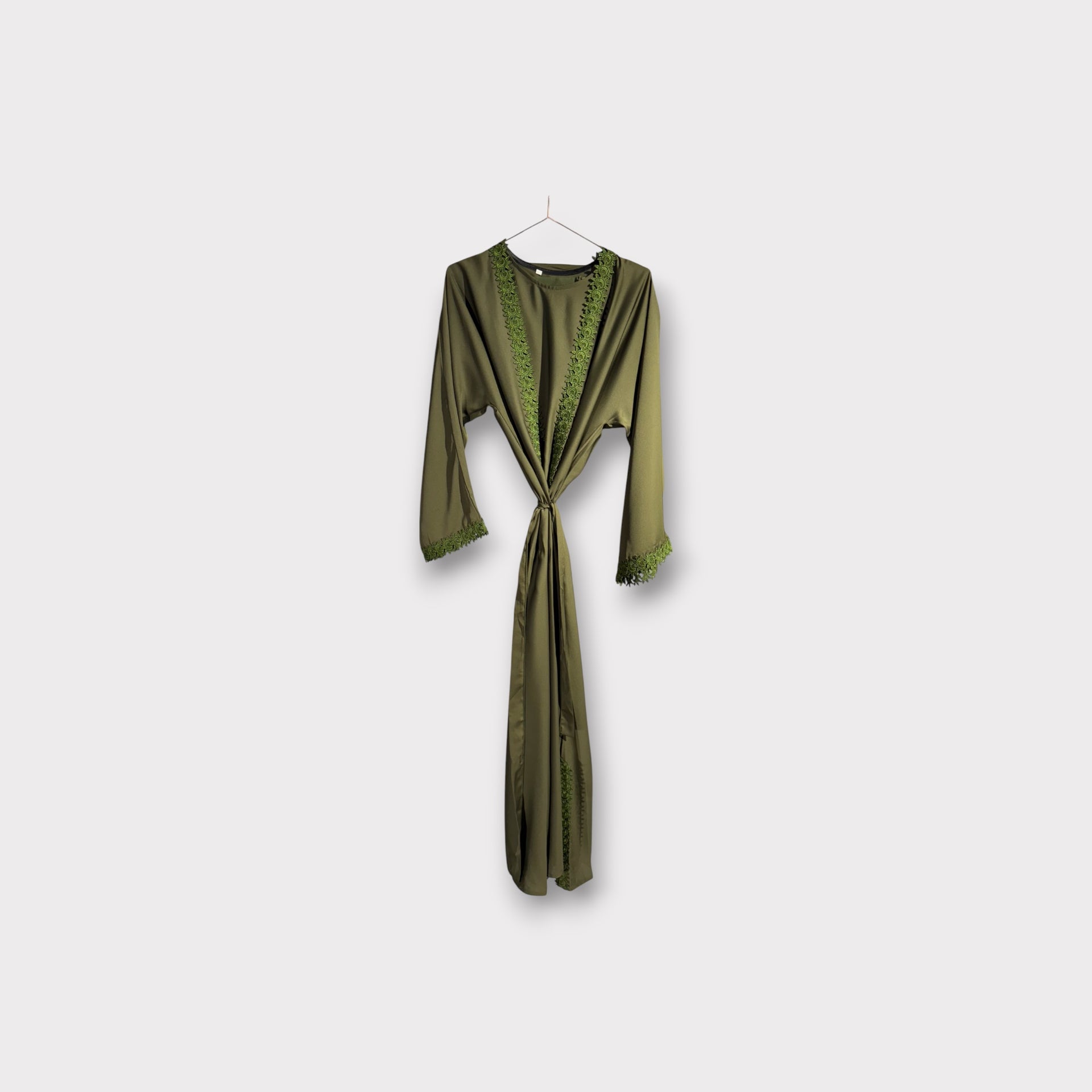 Army Green Embroidery Abaya