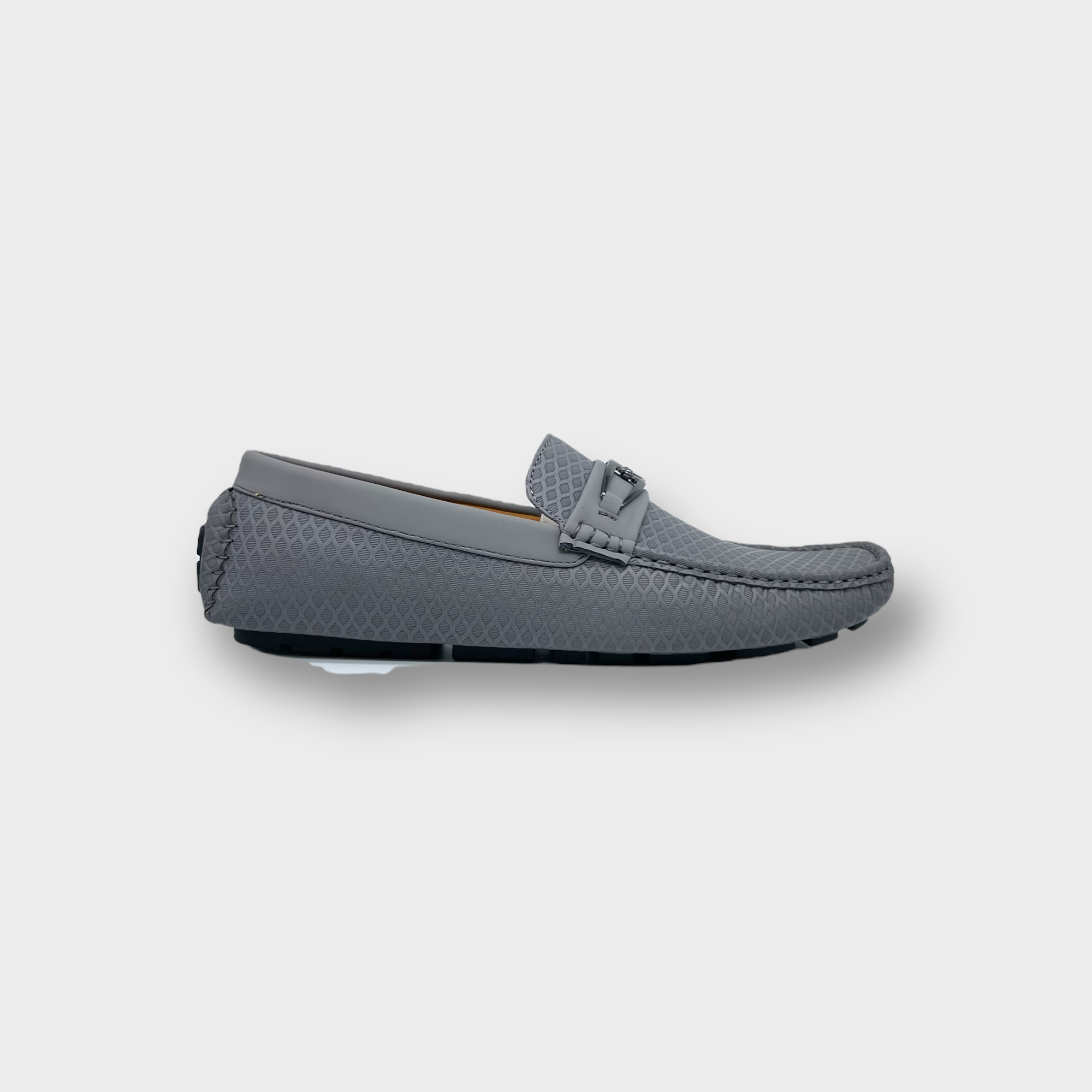 Mens grey best sale moccasin shoes