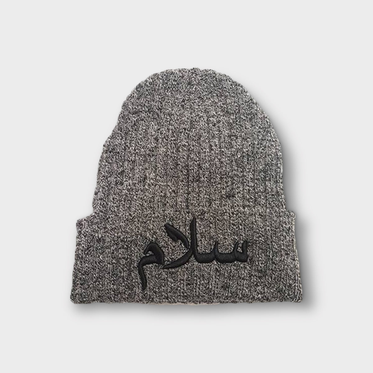 Grey Salam/Peace Beanie Hat - JLifestyle Store