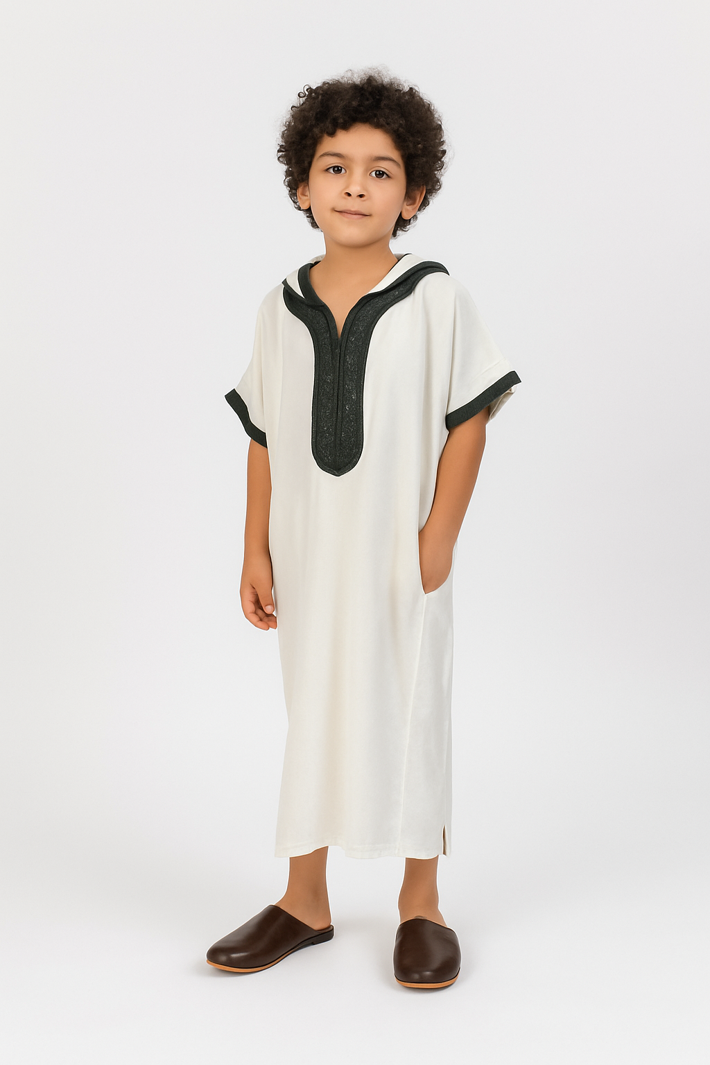 Cream Kids Moroccan Kandura