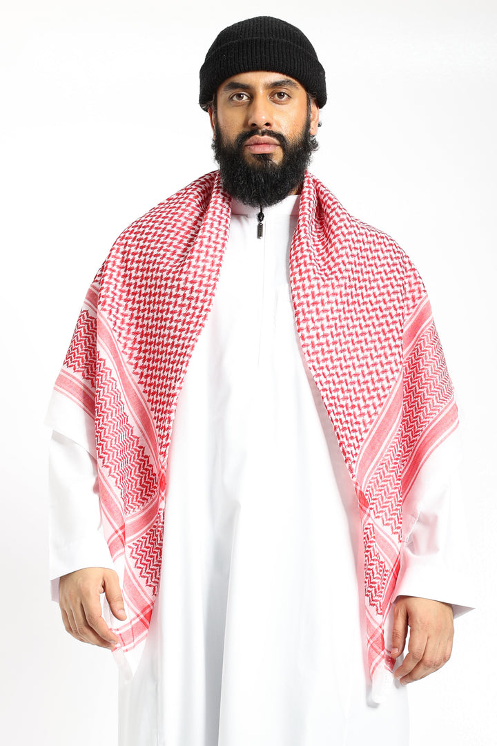 Arab Red White Shemagh - JLifestyle Store