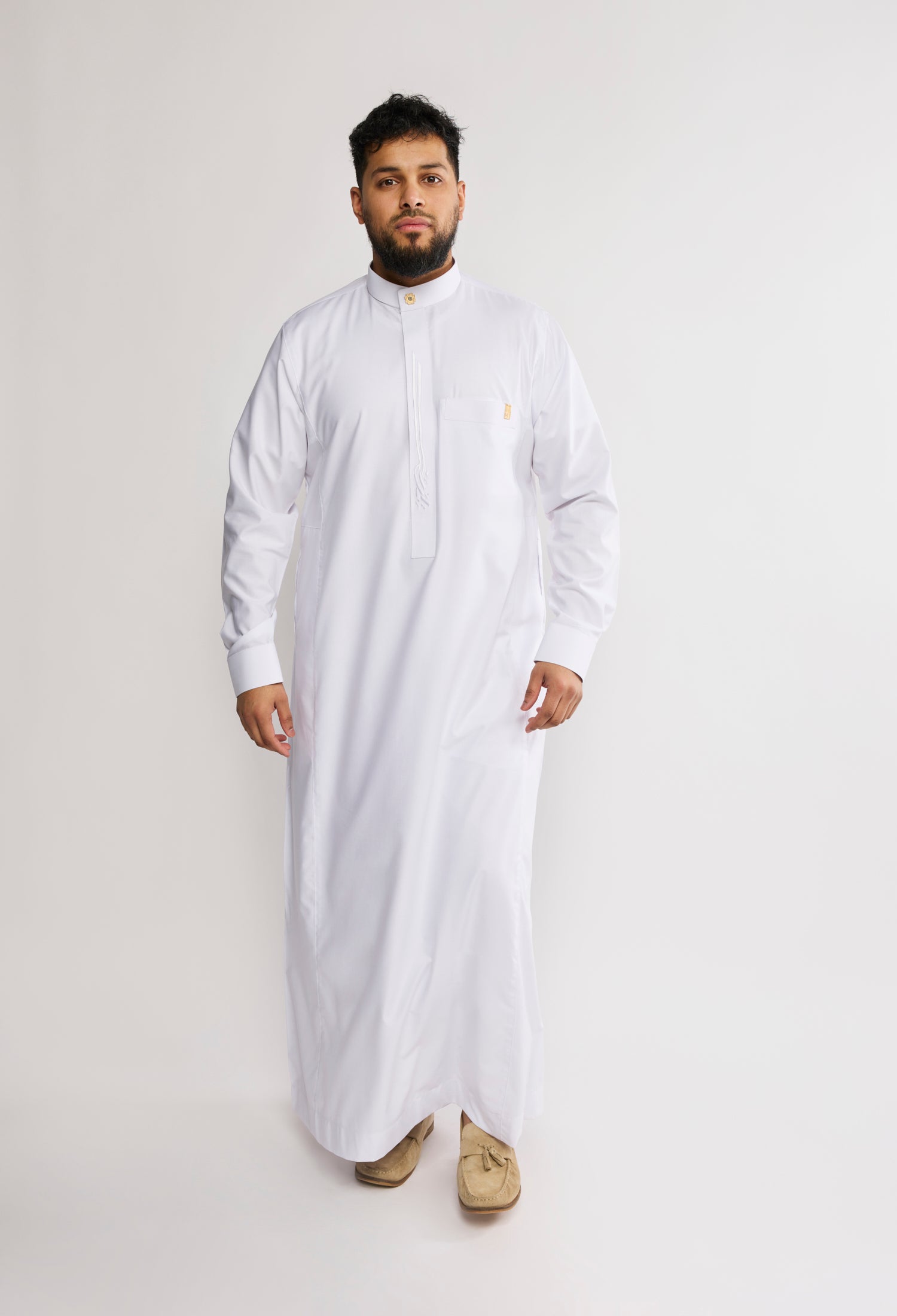 J2512 White Collar Thobe