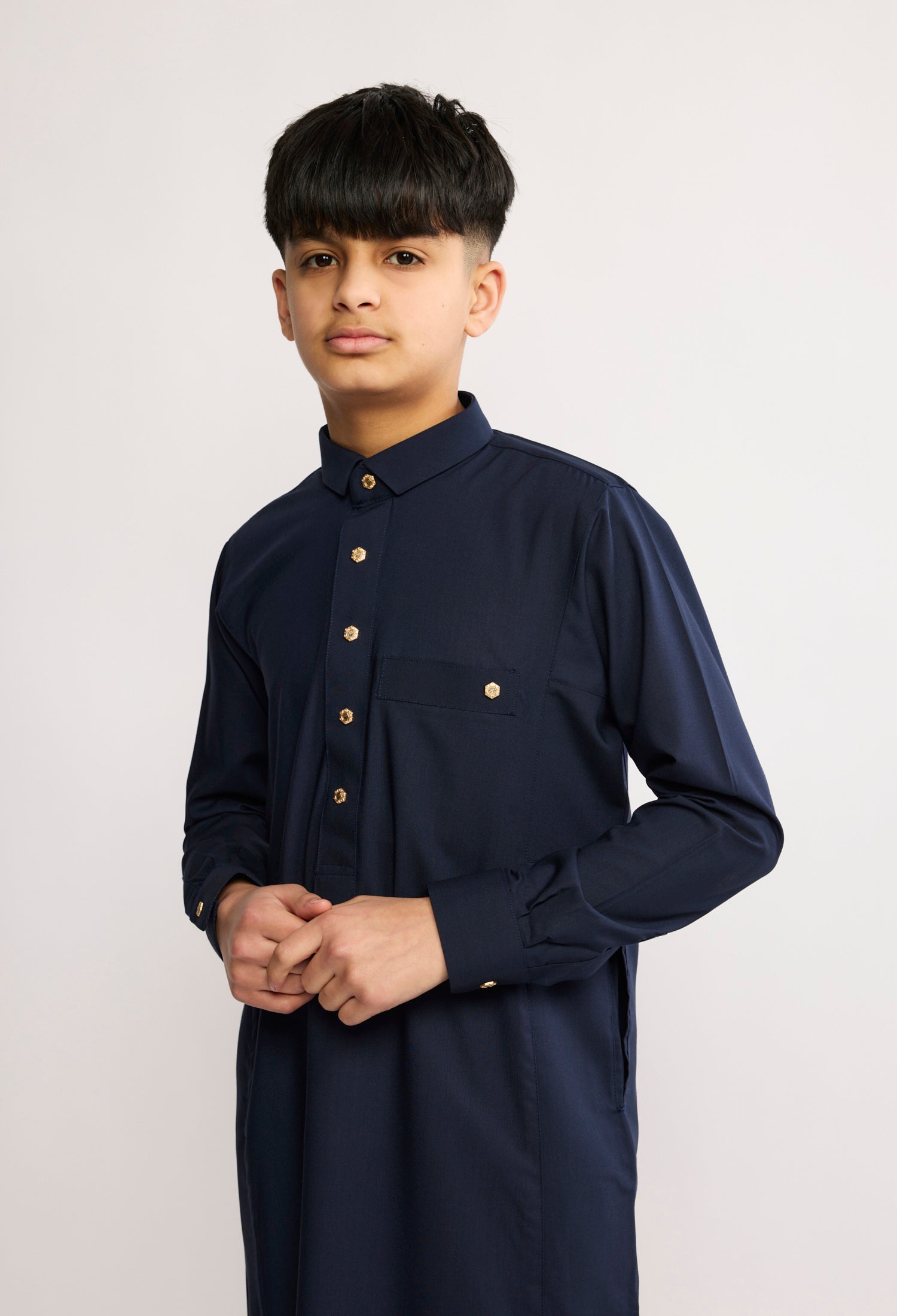 J2504 Al Noor Kids Thobe – Oxford Blue
