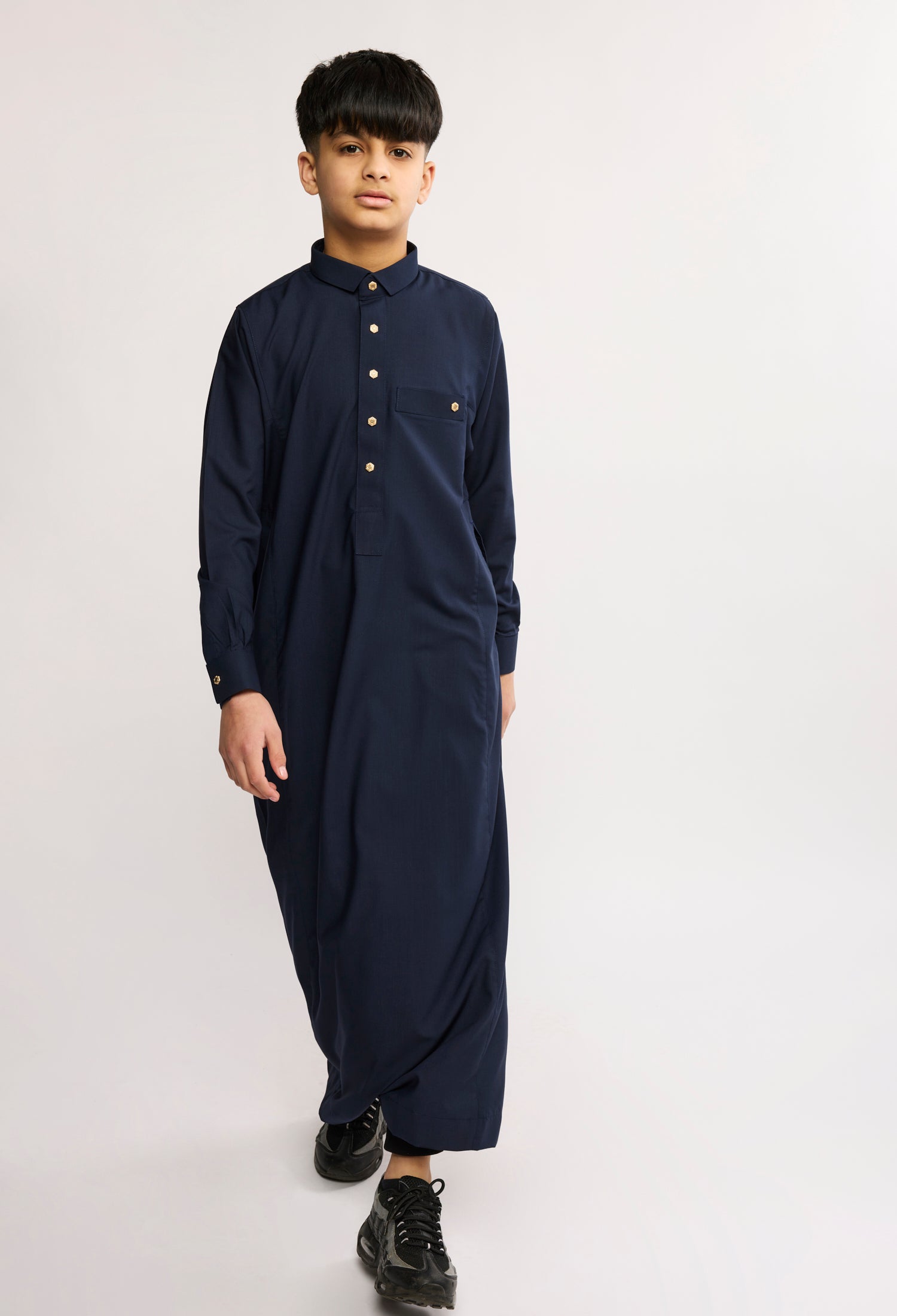 J2504 Al Noor Kids Thobe – Oxford Blue