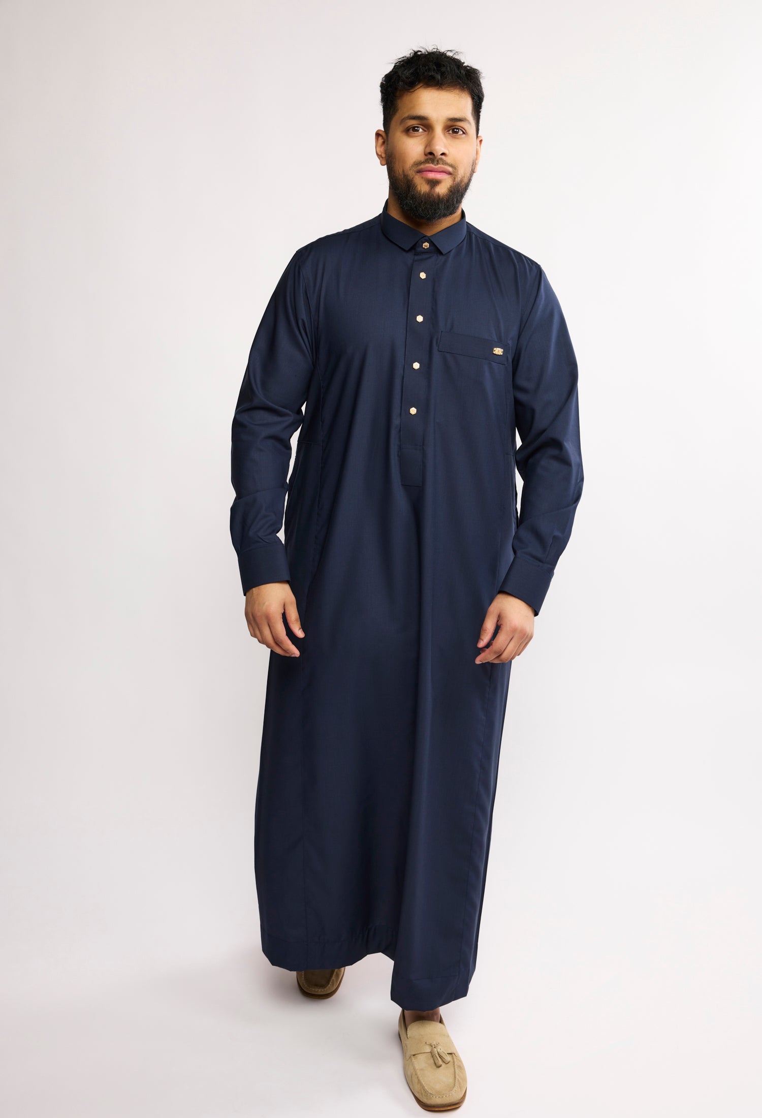 J2504 Al Noor Adults Thobe – Oxford Blue