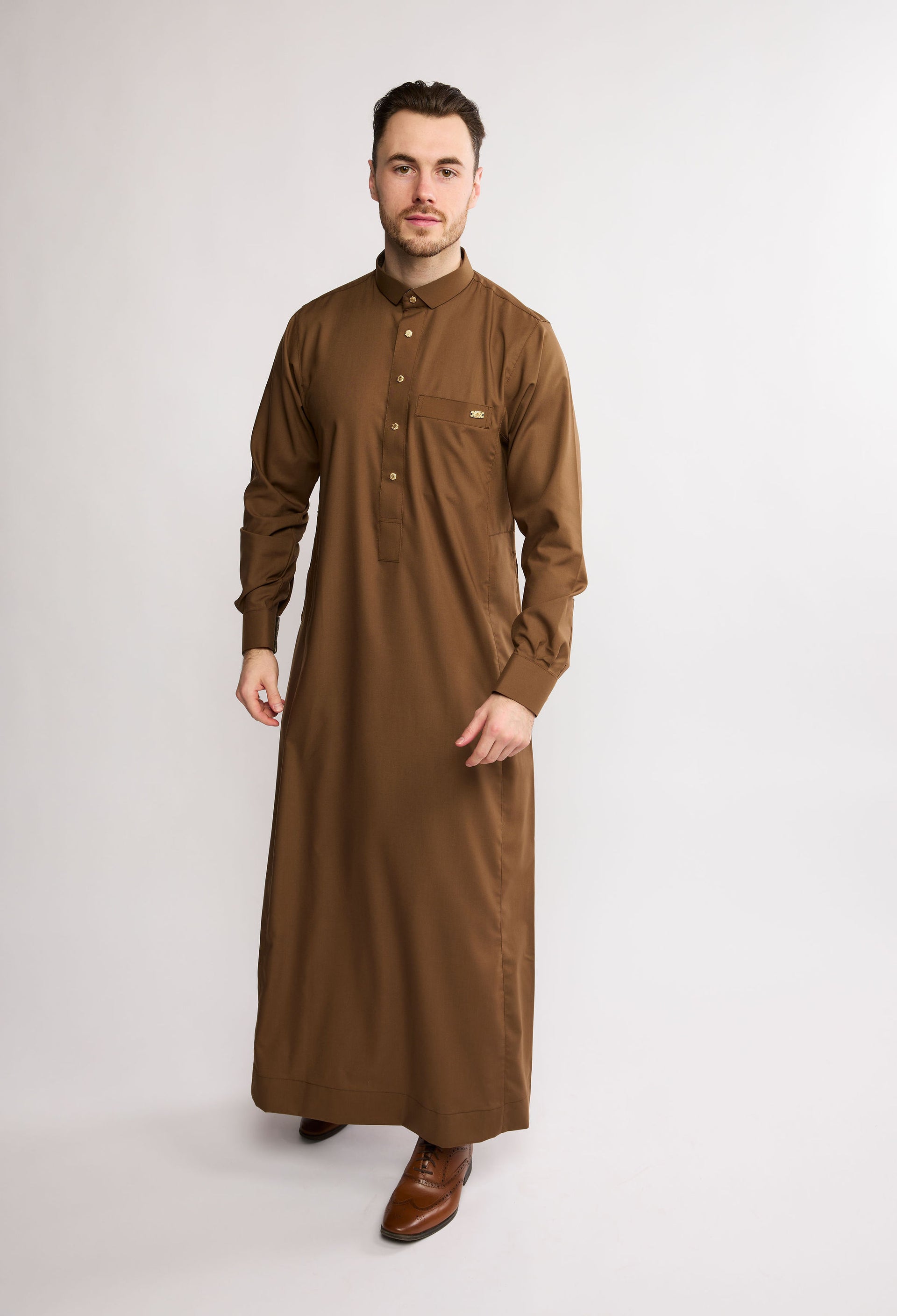 J2504 Al Noor Adult Thobe – Potters Clay Brown