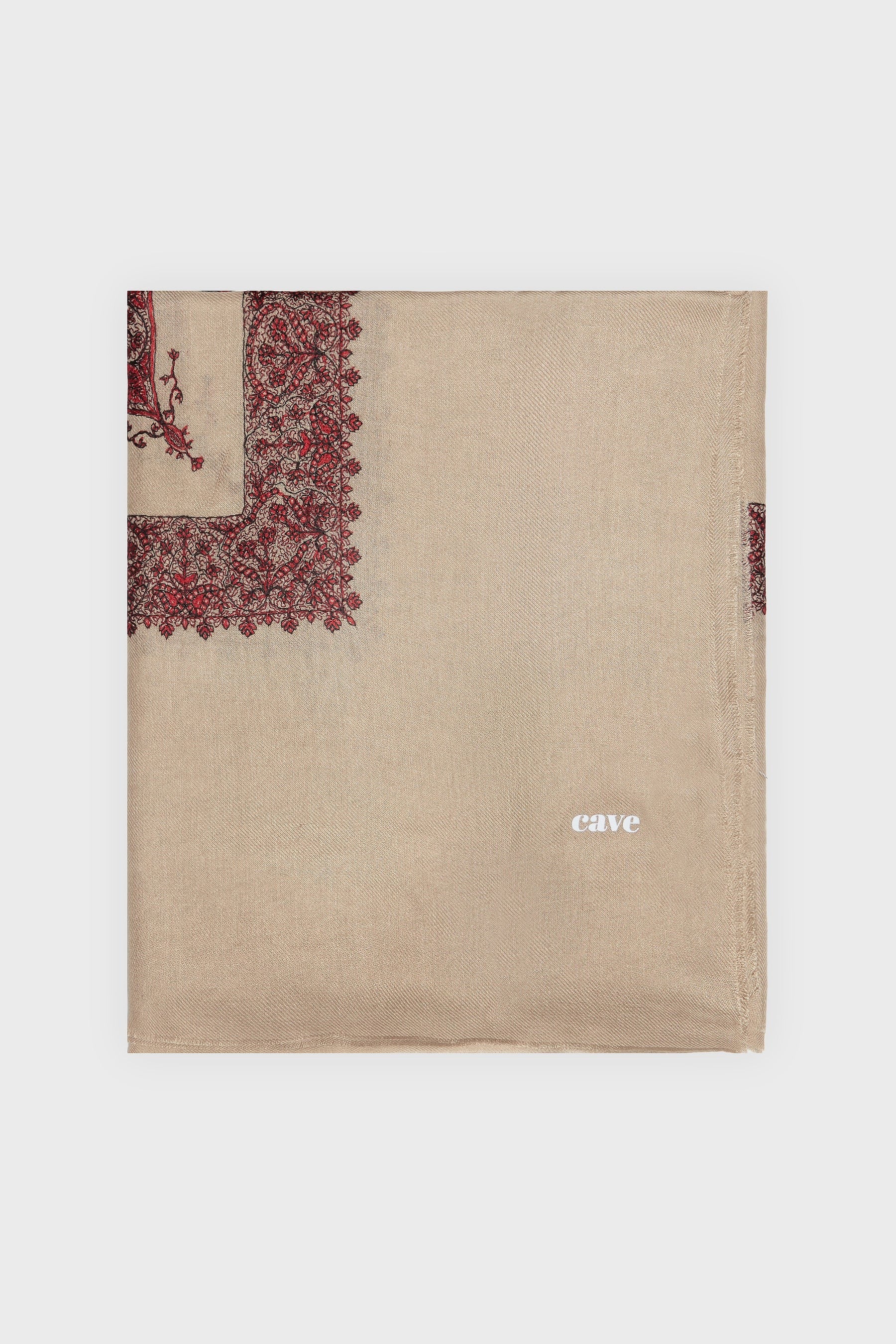 Latte Gold & Burgundy Yemeni Shemagh