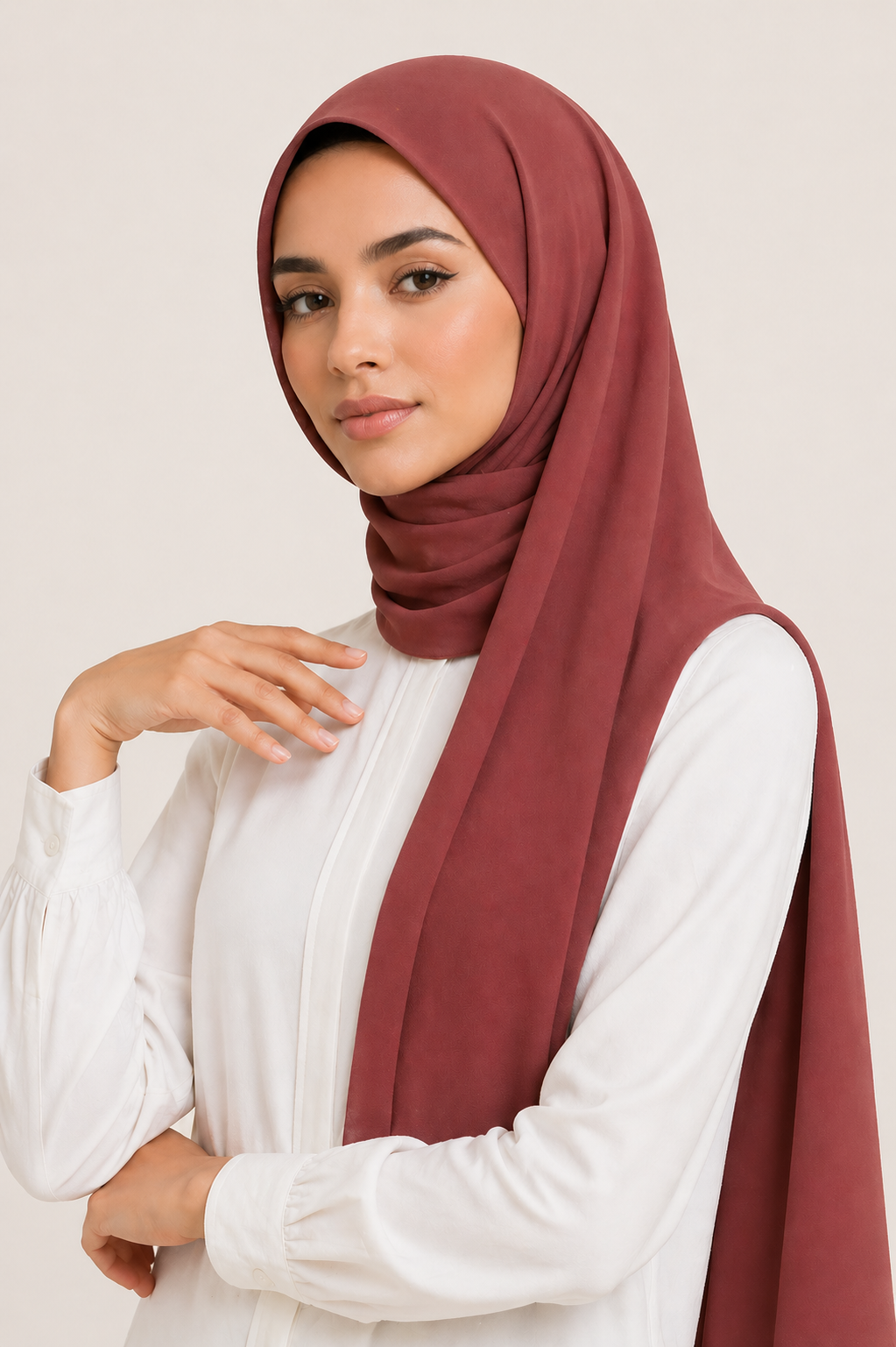 Chiffon Scarf | Maroon