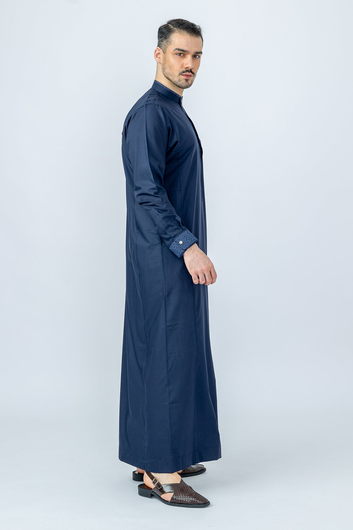 Aztec Denim Blue Thobe