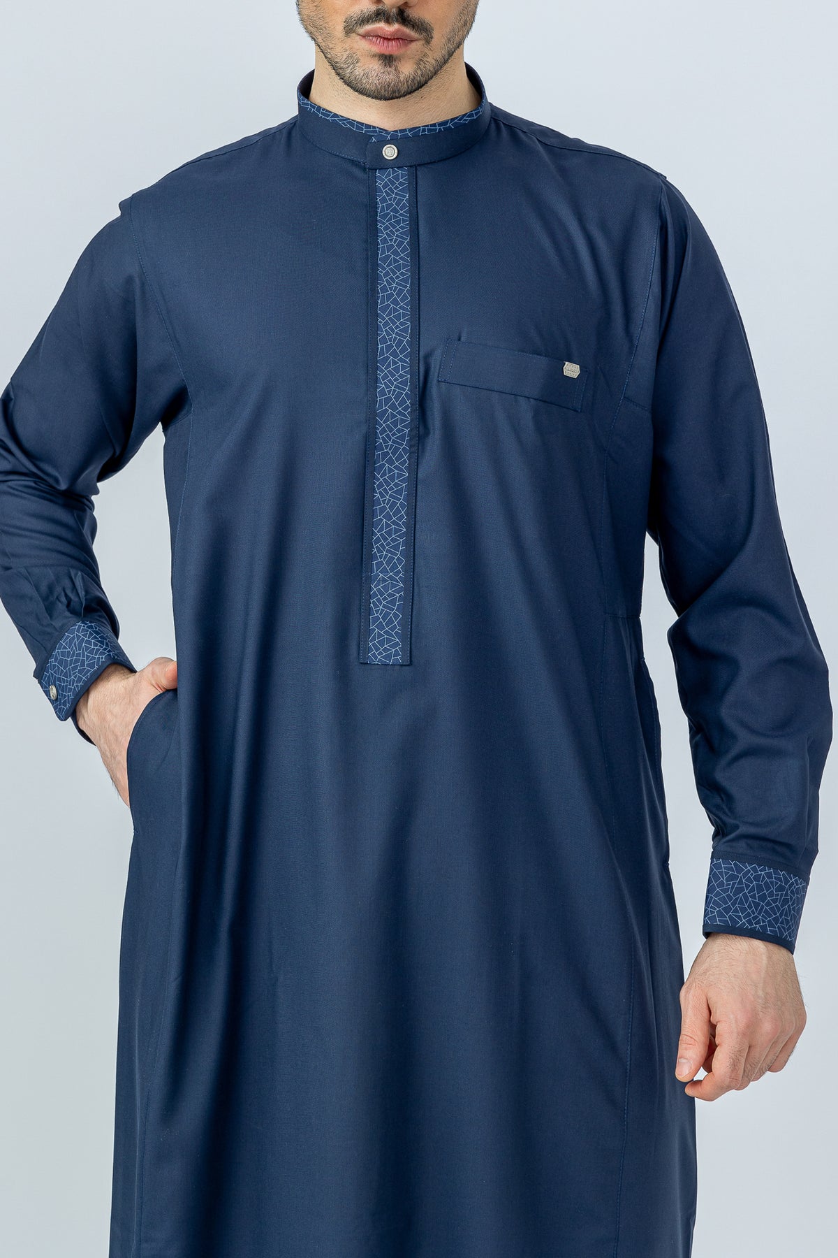 Aztec Denim Blue Thobe