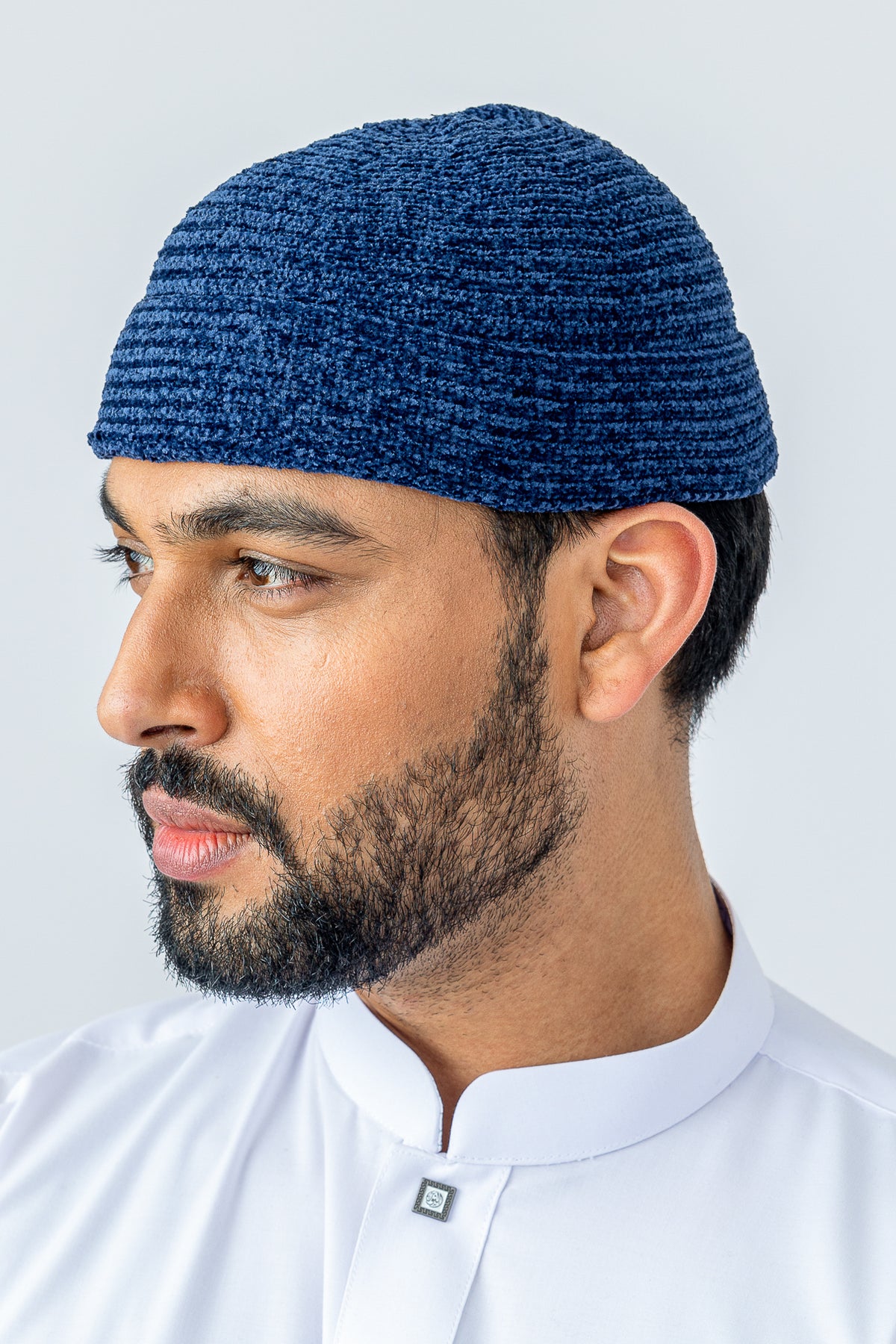 Kashmir Blue Velvet Hat