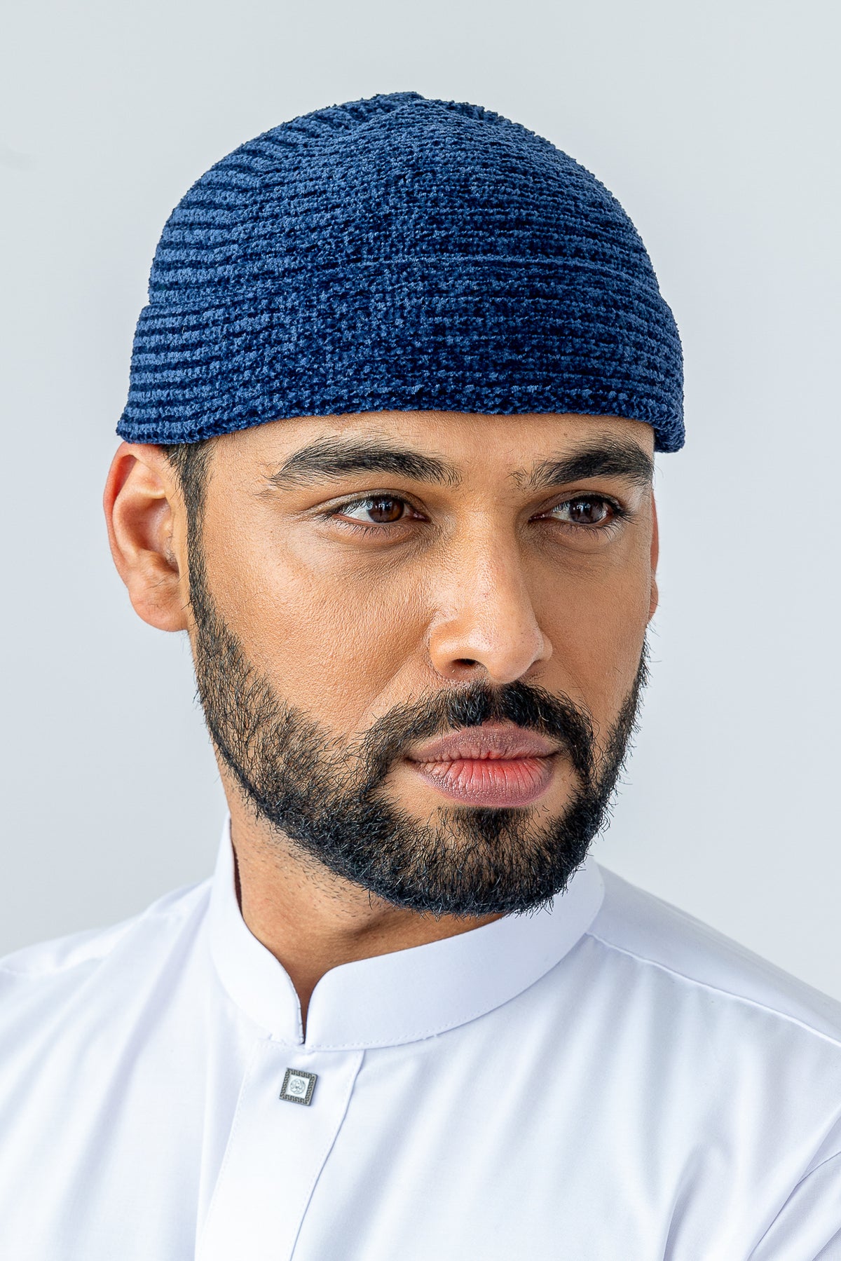 Kashmir Blue Velvet Hat