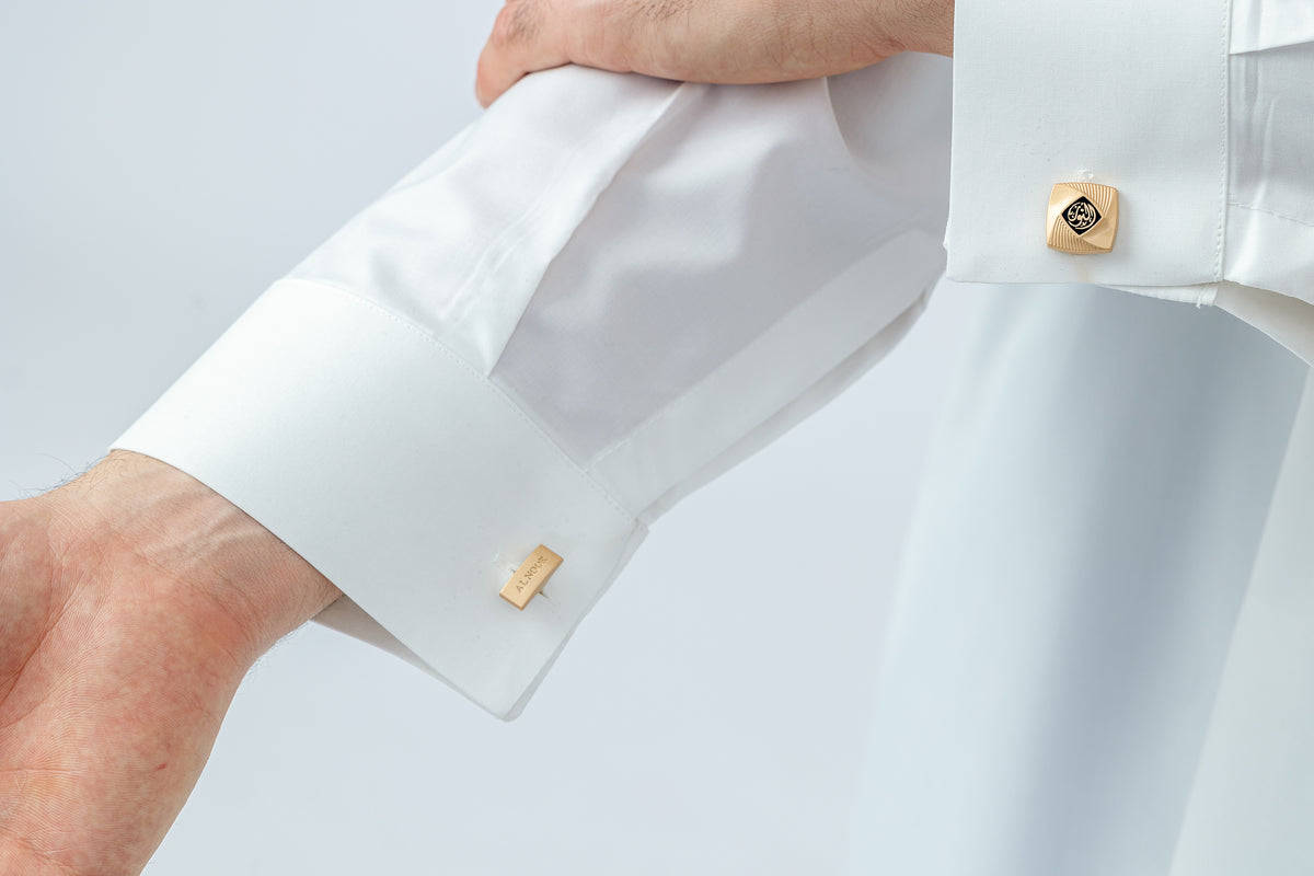 Off White Qatari Cuff Link Thobe