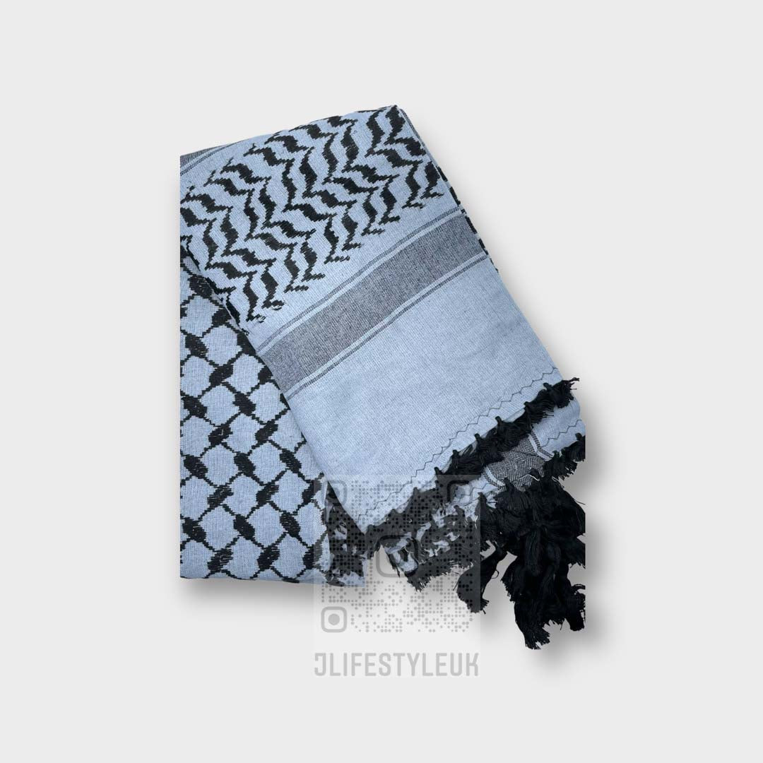 Arab Blue Grey|Black Shemagh