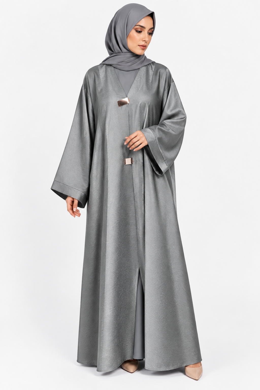 Silver Slate Abaya