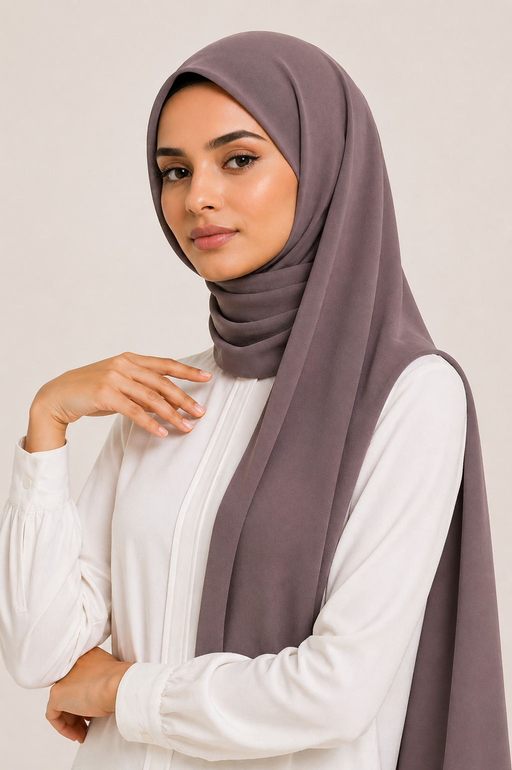 Chiffon Scarf | Ash Mauve