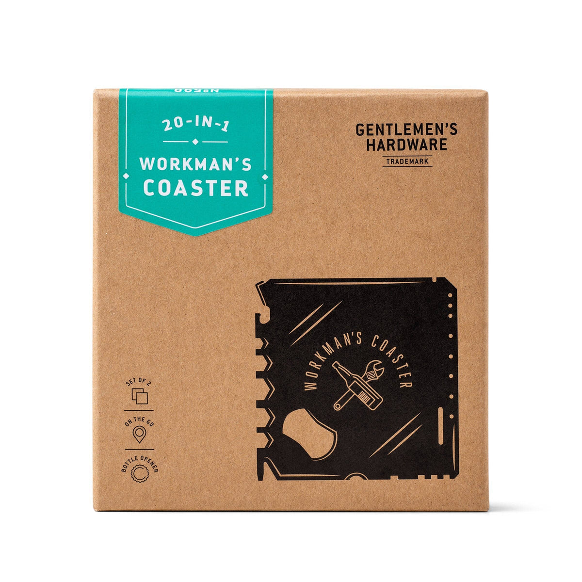 Gentlemen's Hardware 20-in-1 Coaster Multi-Tool (Set of 2)