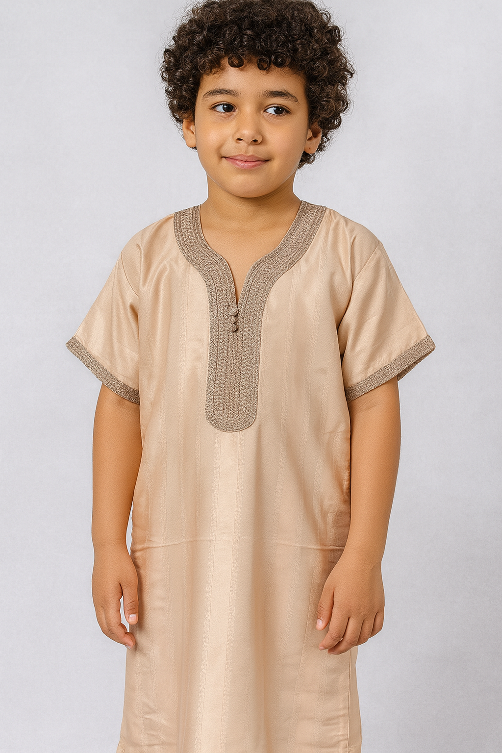 Beige Kids Moroccan Jubbah
