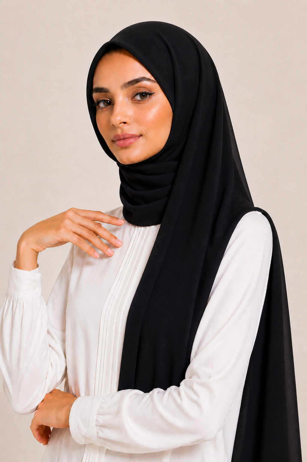 Chiffon Scarf | Black