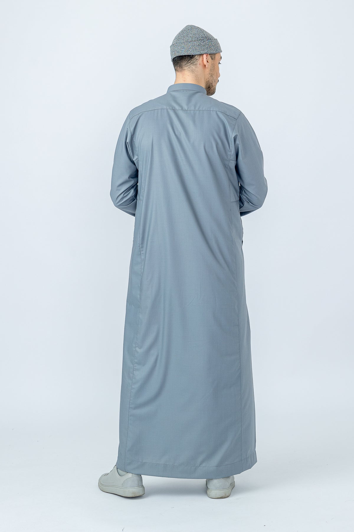 Cadet Grey Arab Collar Thobe