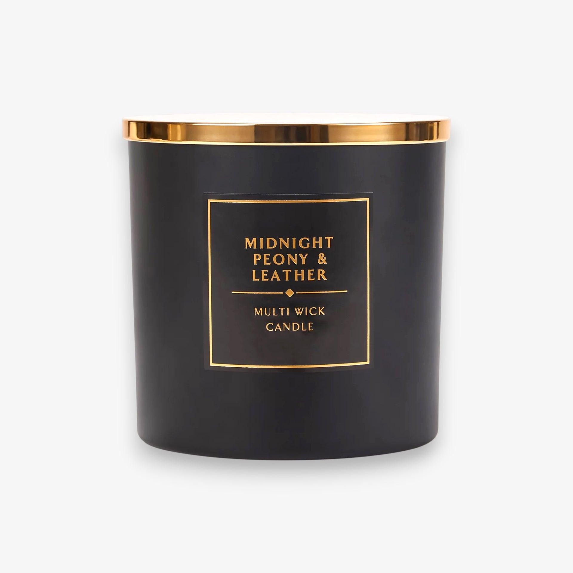 Midnight Peony and Leather Candle