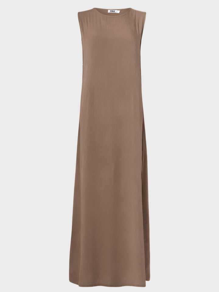 Caramel Brown Soft Touch Slip Dress - CAVE