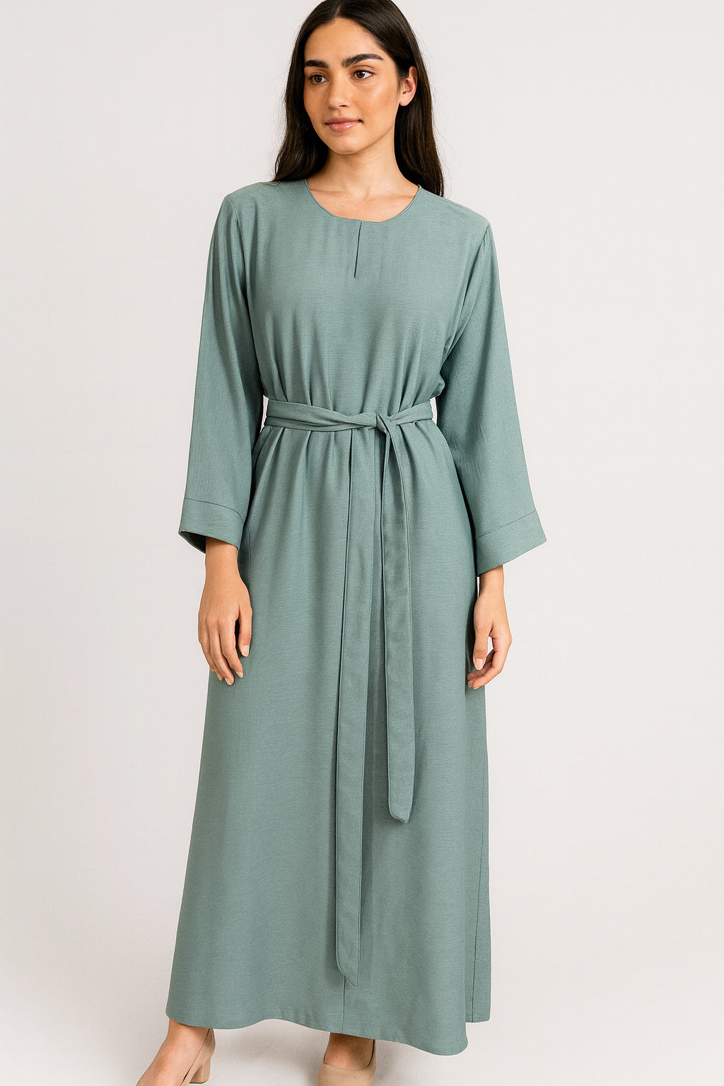 Classic Pastel Green Abaya